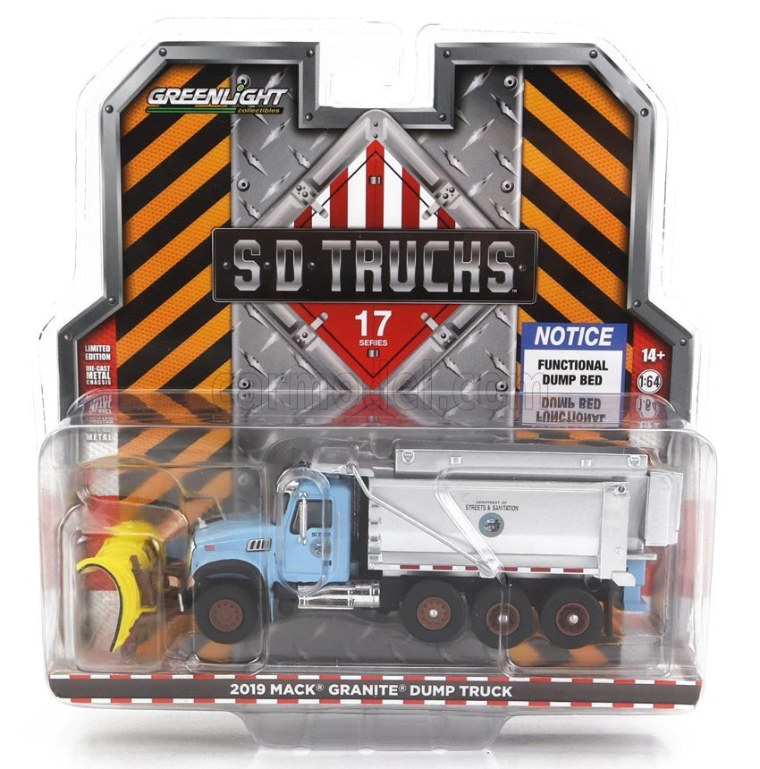 1/64 GREENLIGHT - MACK - GRANITE DUMP TRUCK CASSONE RIBALTABILE 4-ASSI 45170B - Immagine 1 di 1