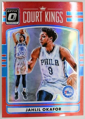 Donruss Optic #40 Jahlil Okafor 2016-17/99 Red Prizm Court Kings Philadelphia Foto 1 de 2