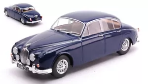 Modellino auto scala 1:24 JAGUAR MK II 1960 BLUE modellismo statico collezione - Foto 1 di 1