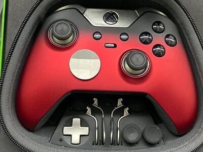 Custom Soft Touch Red & Black Microsoft Xbox One Black Elite Wireless Controller - Image 1 of 4