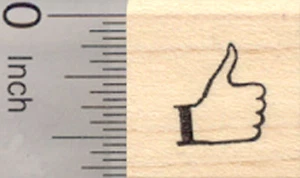 Estampilla de goma pequeña pulgar hacia arriba, 0,5 pulgadas de alto A28517 WM - Imagen 1 de 1