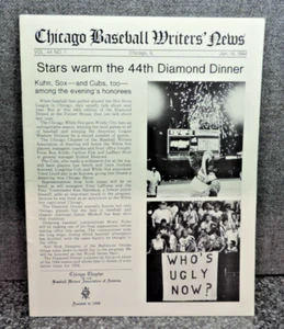 Chicago Baseball Writers News Program 1/14/1984 Signed C Fisk Squires LaRussa - Picture 1 of 6