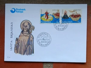 DENMARK FAROE ISLANDS 1994 EUROPA SAINT BRENDAN COMPLETE SET FDC VF UNADDR - Picture 1 of 1