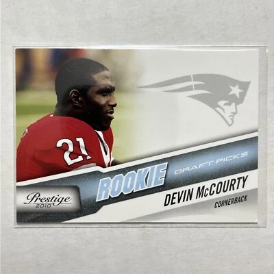 DEVIN McCOURTY ROOKIE #d /999 LIGHT BLUE 2010 PRESTIGE #232 NEW ENGLAND PATRIOTS - Image 1 of 2