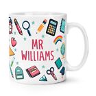 Personalised Teacher Colourful Pattern 10oz Mug Cup Gift Best Awesome Thank You