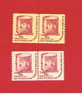 #1615 MNH OG 2 Drum Line Pairs Free S/H - Picture 1 of 1