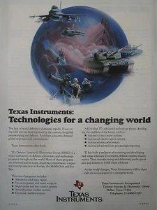 9/1991 PUB TEXAS INSTRUMENTS DSEG DEFENSE ELECTRONICS NAVY ARMY AIR FORCE AD - Bild 1 von 1