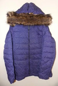 Women's The North Face Nitchie Insulated Down Parka Purple Large EUC - Picture 1 of 9