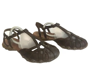 Skechers Women's Size 7 M Brown Gladiator Leather Sandals 46487 Comfort Strap - Picture 1 of 5