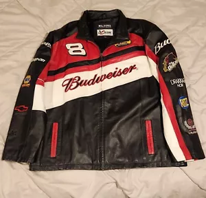 Vintage Dale Earnhardt Jr Chase Authentics Wilson Leather Jacket Sz XL Full Zip - Picture 1 of 9