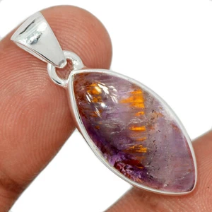 Natural Cacoxenite Super 7 925 Sterling Silver Pendant Jewelry CP42833 - Picture 1 of 1