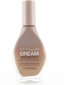 10 X Maybelline Dream Wonder Fluid-Touch Foundation 70 Pure Beige - Picture 1 of 3