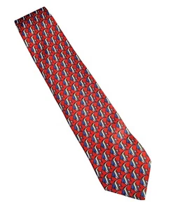 Vintage Gucci Tie | Gucci Vintage Red Angelfish Silk Tie, Vintage Tie, Menswear - Picture 1 of 5