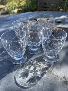 Vintage Webb Corbett Crystal Liqueur Glasses X 5. - Picture 1 of 4