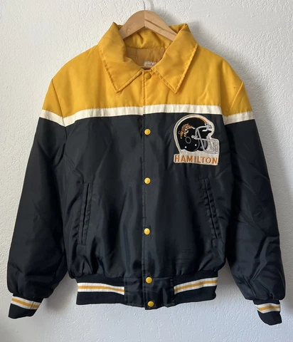 VTG 80’s 90’s Hamilton Tigers CFL Football Team Jacket Canada Rare Limited Large Cover