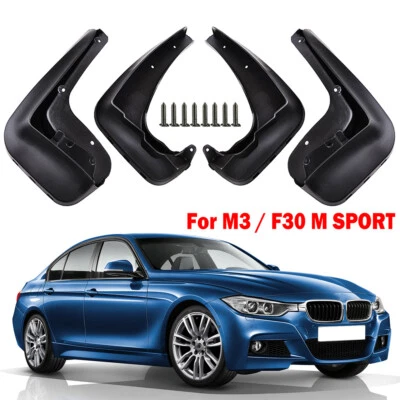 Set For BMW 3 Series F30 Saloon M3 M Sport 2012 - 2019 Splash Guards Mud Flaps - Image 1 of 4