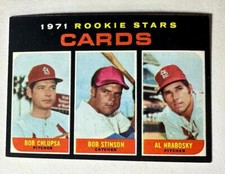1971 Topps # 594 Cardinals Rookie Stars Chlupsa, Stinson & Al Harbosky NM-MT