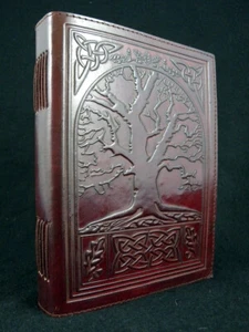 A5 Druid OAK TREE Handmade Leather Journal Diary Book-of-Shadows - Tree of Life - Picture 1 of 6