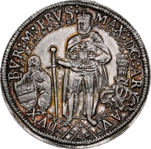 1615 German States Teutonic Order 1/4 Taler MS64 NGC TOP POP - Finest Known - Picture 1 of 5