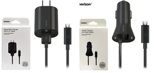 Verizon OEM Micro USB Wall and Vehicle Charger with 6 ft. Cable and LED Light - Picture 1 of 4