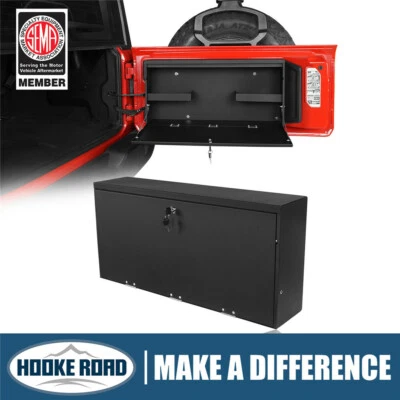 HookeRoad Tailgate Table Steel Storage Large Lock Box for Jeep Wrangler JL 18-25 Foto 1 de 4