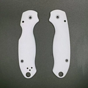 Básculas de sarga plateadas de aluminio con acabado arenado para Spyderco Para 3 / C223 - Imagen 1 de 19