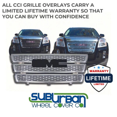 2010-2015 年 GMC Terrain SLE / SLT 铬塑料格栅插入 CCI # GI/87 全新 — 第 1/4 张图片