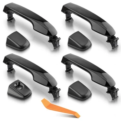 Juego de 4 manijas de puerta exterior negras delanteras traseras para Toyota Camry 2012-17 Foto 1 de 4