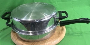 Health Craft Cookware Frying Pan 5 Ply Nicromium Surgical Steel 11" Skillet, Lid - Picture 1 of 8