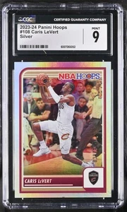 2023-24 Panini Hoops Caris LeVert #108 Silver 038/199 Basketball CGC 9 - Picture 1 of 2