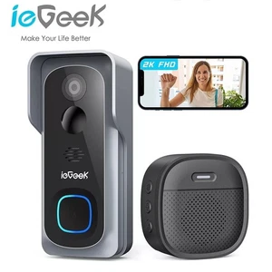 ieGeek 2K Wireless Video Türklingel Kamera WiFi Smart Home Glockenspiel Klingel 2 Wege Audio - Bild 1 von 13