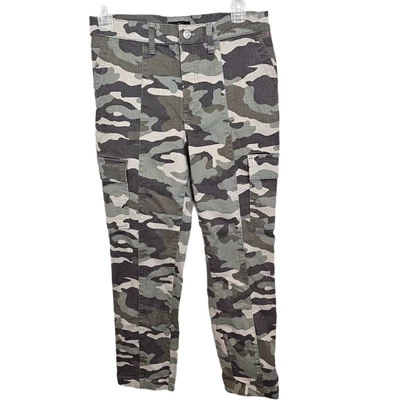 Pantalones J Crew Mujer 27 Verde Camuflados Pantalones Carga Cintura Alta Pantalones Mujer  Foto 1 de 4