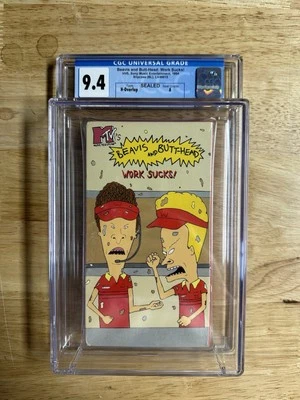 Beavis and Butt-Head - Work Sucks (VHS, 1995) - Graded CGC 9.4, Sealed Grade A - Image 1 of 3