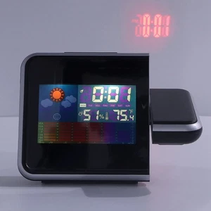 Weather Station Clock Temperature LCD Humidity Display Weather Station - Picture 1 of 12