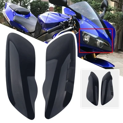 Protector protector de cubierta de lente de lámpara de faro para Yamaha YZF R1 2004-2006 ABS negro Foto 1 de 4