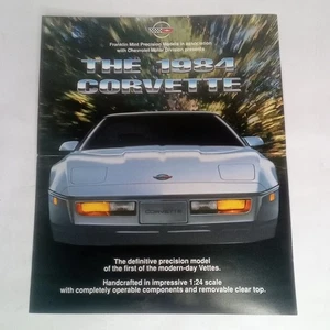 Franklin Mint Brochure Only 1984 Chevrolet Corvette Collectible Model Car - Picture 1 of 5