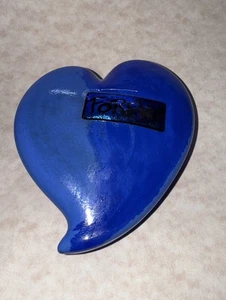 Mad art 1998 Art glass Blue paperweight with metallic forever - Picture 1 of 15
