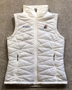 Chaleco Columbia Heavenly Omni Heat Mujer L Blanco Térmico Jayhawks Acolchado Puffer - Imagen 1 de 10