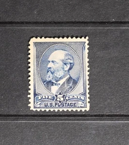 USA Scott # 216 F-VF OG Hinged  5c 19th Century Stamp Cat $220 - Picture 1 of 3