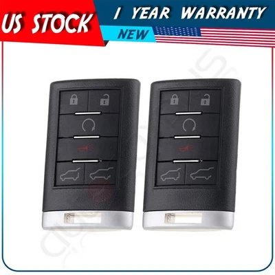 2 Llavero de coche remoto para Cadillac Escalade 2007 2008 2009 2010 2011 2012 2013 Foto 1 de 4