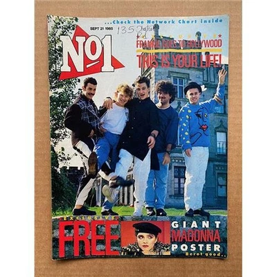 FRANKIE GOES TO HOLLYWOOD NO.1 MAGAZINE SEPT 21 1985 FRANKIE COVER WITH MORE INS - Image 1 of 2