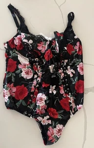 Victoria’s Secret ATELIER Teddy Multicolor Floral Satin Extra Large NWT - Picture 1 of 5