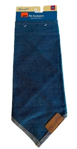 Wrangler blau Denim Hund Haustier Bandana Cowboy Kostüm Zubehör M/L 14"-24" Hals - Bild 1 von 8