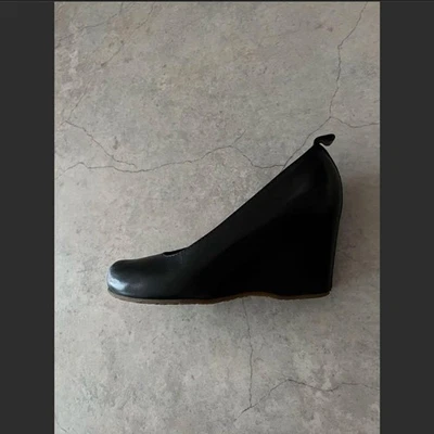 Mujeres 7.5US Margiela Mm6 Cuero Zapatos Bombas Suela de Cuña Mujeres Tacón Zapatos Originales Foto 1 de 4