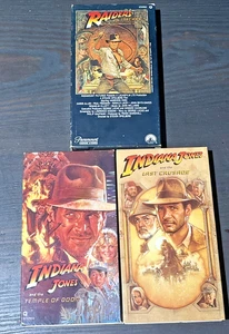 3x Indiana Jones VHS Bundle All 1st Year Releasea - Picture 1 of 14