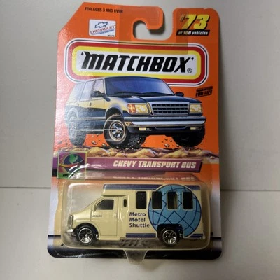 Matchbox On Tour Series Chevy Transport Bus #73 ** VINTAGE ** PR5 WHEELS ** - Image 1 of 3