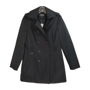 Express Pea Mantel Damen Gr. S schwarz Knopfleiste (Neu mit Etikett aber ohne Gürtel) - Bild 1 von 11