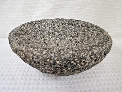 Mortero Molcajete Piedra Mexicana Hecho En México Trípode Gris Granito Cocina Foto 1 de 4