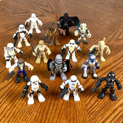 Lot of 15 ~ Hasbro Star Wars Galactic Heroes Playskool Figures ~ Vader Luke Han+ - Image 1 of 4