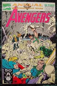 Bolso y tabla Avengers Annual 20 Marvel Comics 1991 casi como nuevo GRATIS - Imagen 1 de 2